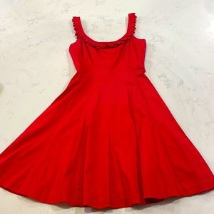 Nine West fit and flare red dress size 6